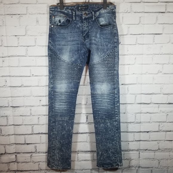 ROCAWEAR Jeans Men's 32×32 Slim Fit Acid Wash Skinny Blue Denim Y2K Hip Hop 90s - Picture 1 of 9